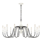Val de Loire 48'' Wide 12-Light Chandelier - White
