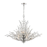 Crystique 38'' Wide 12-Light Chandelier - Polished Chrome