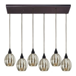 Danica 30'' Wide 6-Light Rectangular Pendant - Oiled Bronze