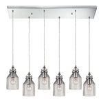Danica 30'' Wide 6-Light Rectangular Pendant - Polished Chrome