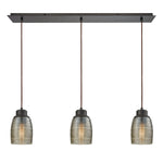 Muncie 36'' Wide 3-Light Linear Pendant - Oil Rubbed Bronze