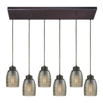 Muncie 30'' Wide 6-Light Rectangular Pendant - Oil Rubbed Bronze