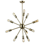 Delphine 27'' Wide 12-Light Chandelier - Satin Brass