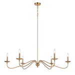 Wellsley 47'' Wide 6-Light Linear Chandelier - Burnished Brass