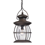 Village Lantern 8'' Wide 1-Light Outdoor Pendant - Weathered Charcoal