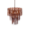Pelt Leather 3 Tier Chandelier