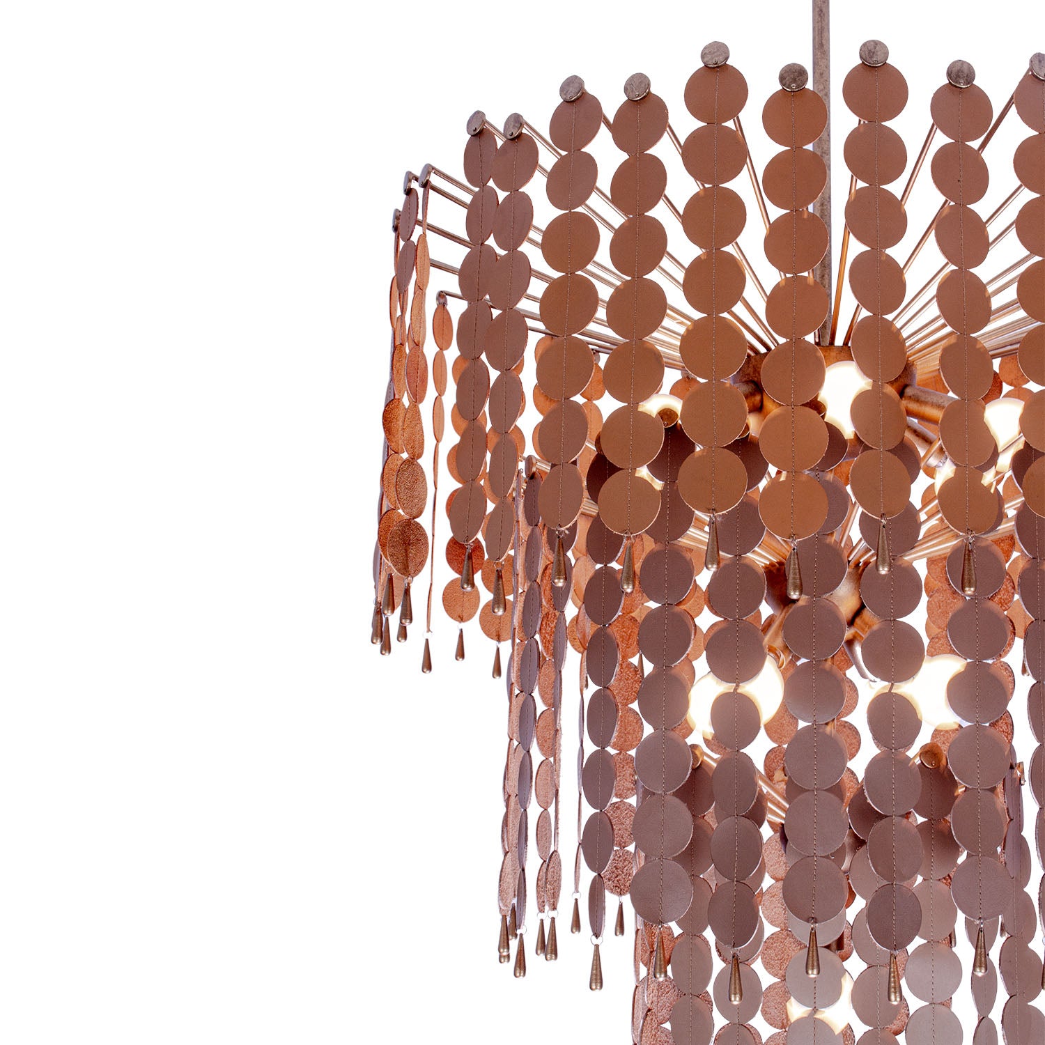 Pelt Leather 3 Tier Chandelier