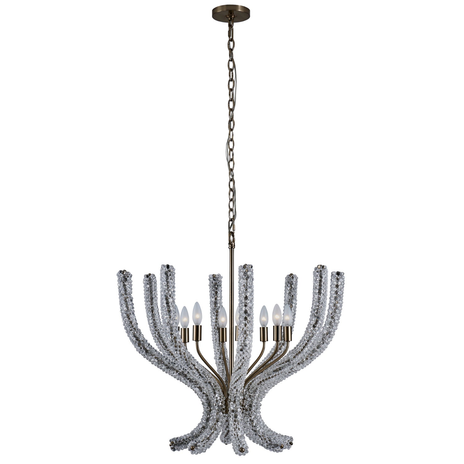 CORAL 30 IN GREEN CHANDELIER