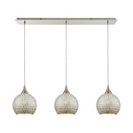 Fusion 36'' Wide 3-Light Multi Pendant - Satin Nickel
