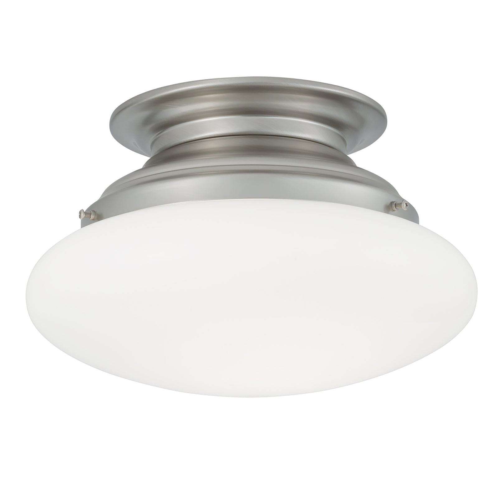 Clayton 12'' Wide 2-Light Flush Mount - Brushed Nickel