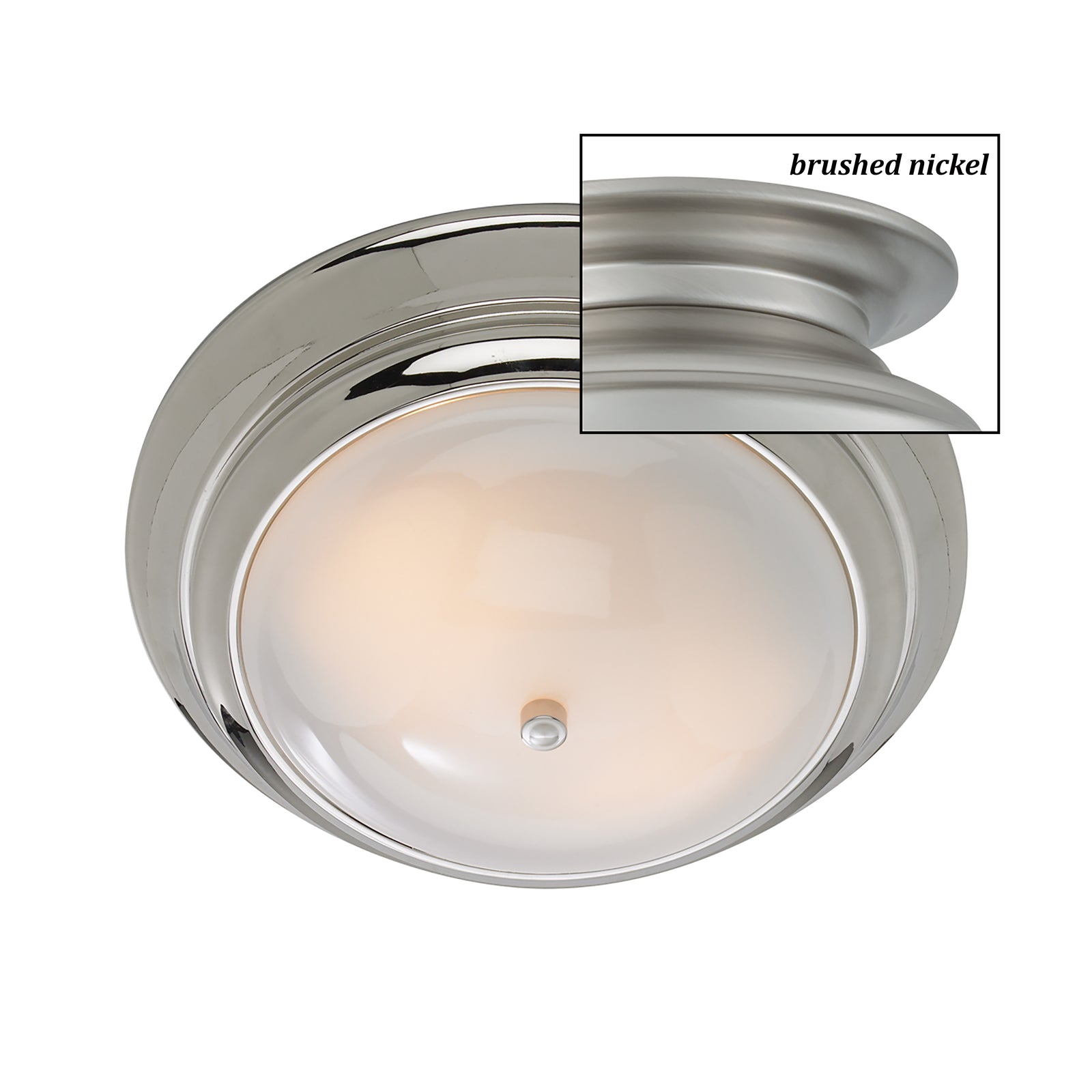 Clayton 14'' Wide 2-Light Flush Mount - Brushed Nickel
