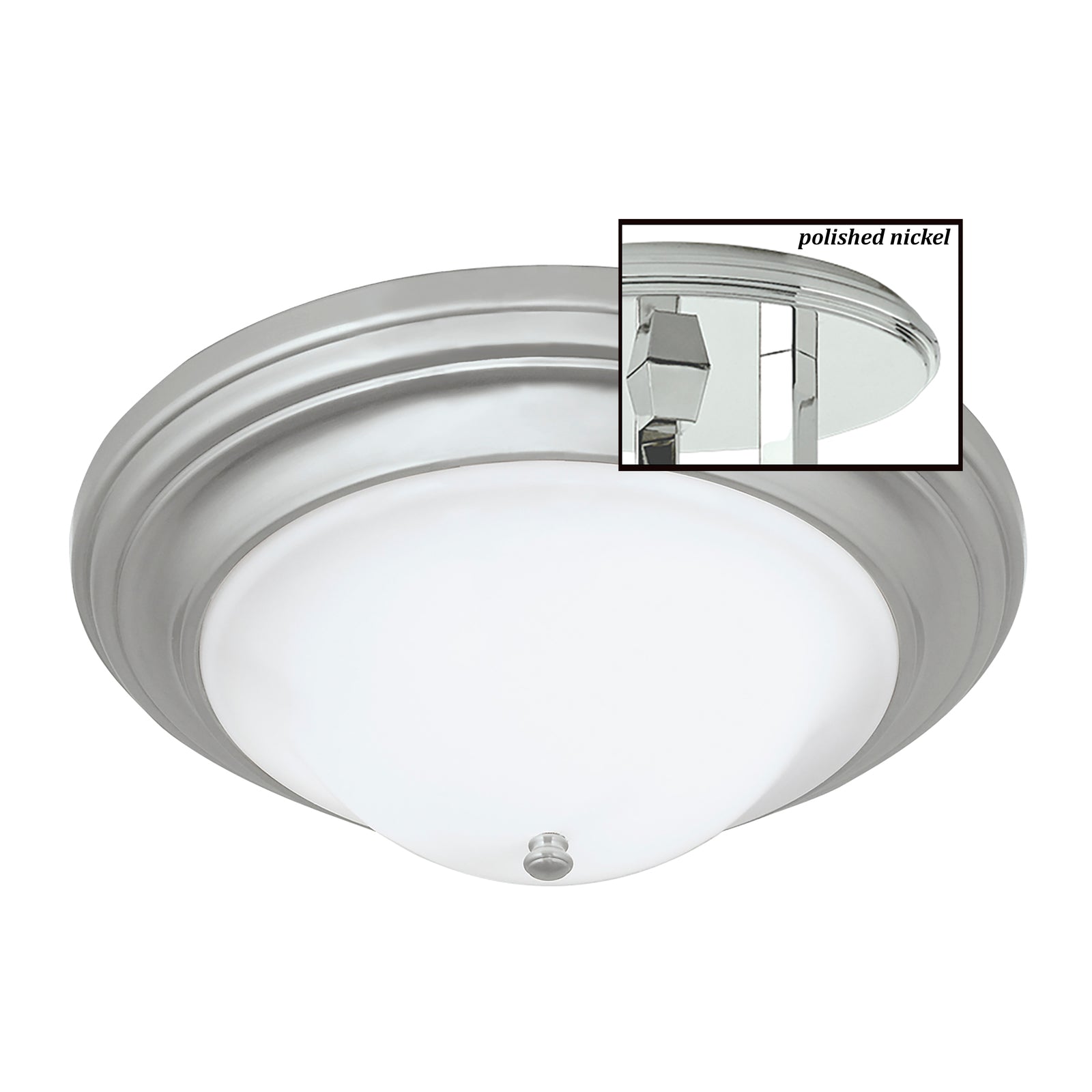 Emily 17'' Wide 2-Light Flush Mount - Polished Nickel