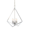 Trapezoid Cage 18'' Wide 4-Light Chandelier - Polished Nickel