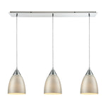 Merida 36'' Wide 3-Light Linear Pendant - Polished Chrome