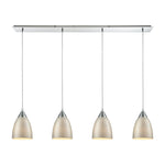Merida 46'' Wide 4-Light Linear Pendant - Polished Chrome