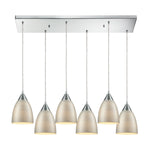 Merida 30'' Wide 6-Light Rectangular Pendant - Polished Chrome