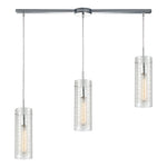 Swirl 38'' Wide 3-Light Slim Linear Pendant - Polished Chrome