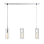 Swirl 36'' Wide 3-Light Linear Pendant - Polished Chrome