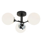 Triple Play 24.5'' Wide 3-Light Semi Flush Mount - Polished Nickel