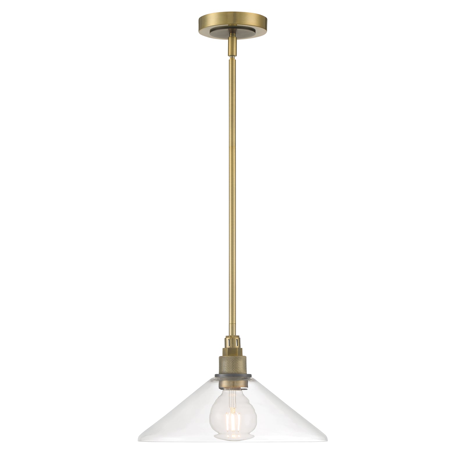 Charis 12.5'' Wide 1-Light Pendant - Antique Brass with Oil Rubbed Bronze