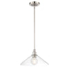 Charis 12.5'' Wide 1-Light Pendant - Polished Nickel with Brushed Nickel