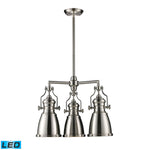 Chadwick 22'' Wide 3-Light Chandelier - Satin Nickel - Includes LED Bulb
