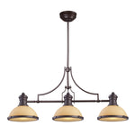 Chadwick 47'' Wide 3-Light Linear Chandelier - Oiled Bronze