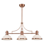 Chadwick 47'' Wide 3-Light Linear Chandelier - Antique Copper
