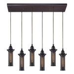 Fulton 30'' Wide 6-Light Rectangular Pendant - Oil Rubbed Bronze