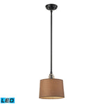 Insulator Glass 10'' Wide 1-Light Pendant - Oiled Bronze - Includes LED Bulb