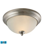 Huntington 11'' Wide 2-Light Flush Mount - Brushed Nickel - Includes LED Bulbs