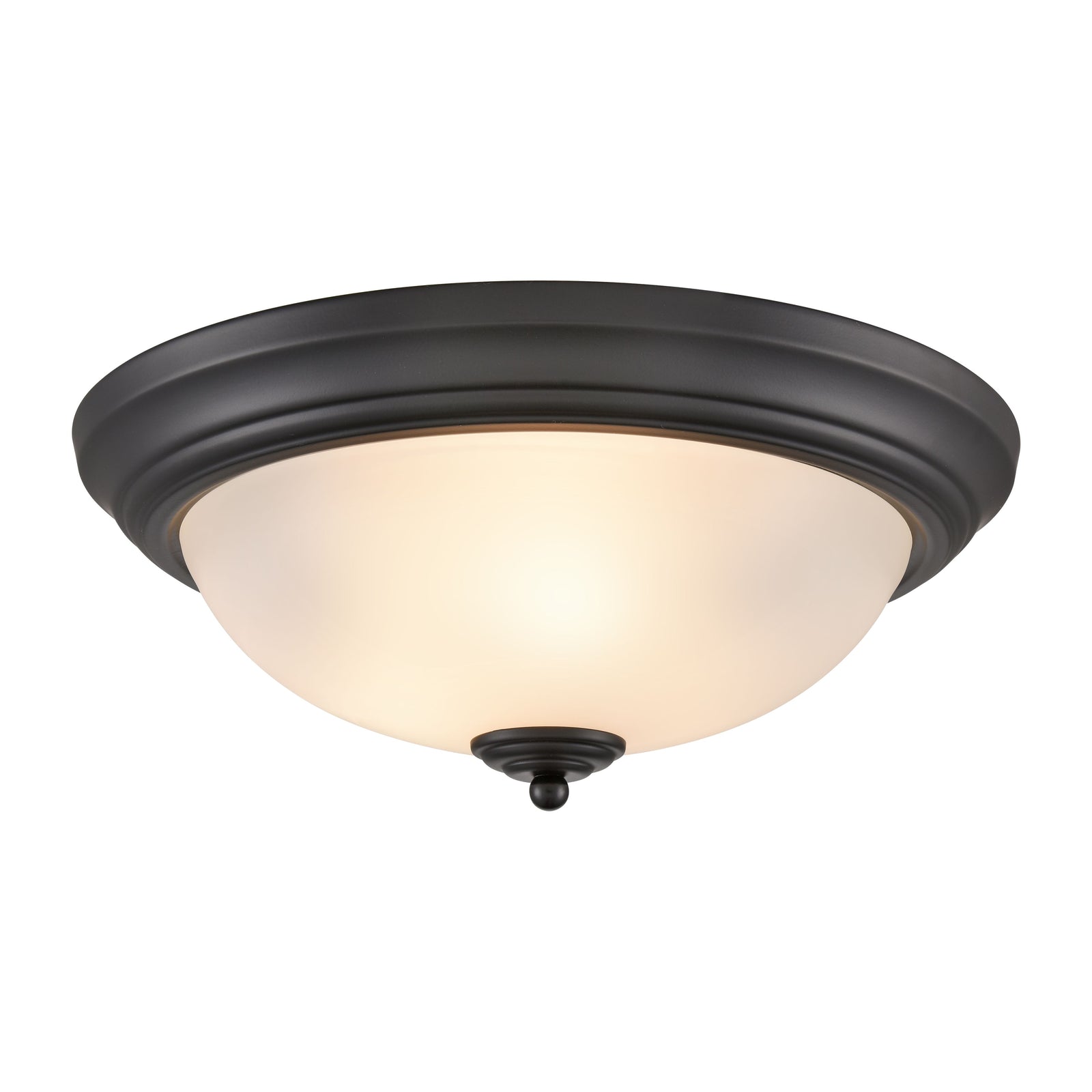 Helena 15'' Wide 3-Light Flush Mount - Black