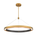 Fagan 33.5'' Wide Integrated LED Chandelier - Brushed Brass with Forged Iron