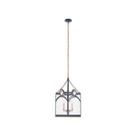 Quatrefoil Lantern - Navy