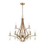 Katania 30'' Wide 9-Light Chandelier - Bronzed Gold