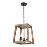 Barrow 12'' Wide 3-Light Chandelier - Matte Black