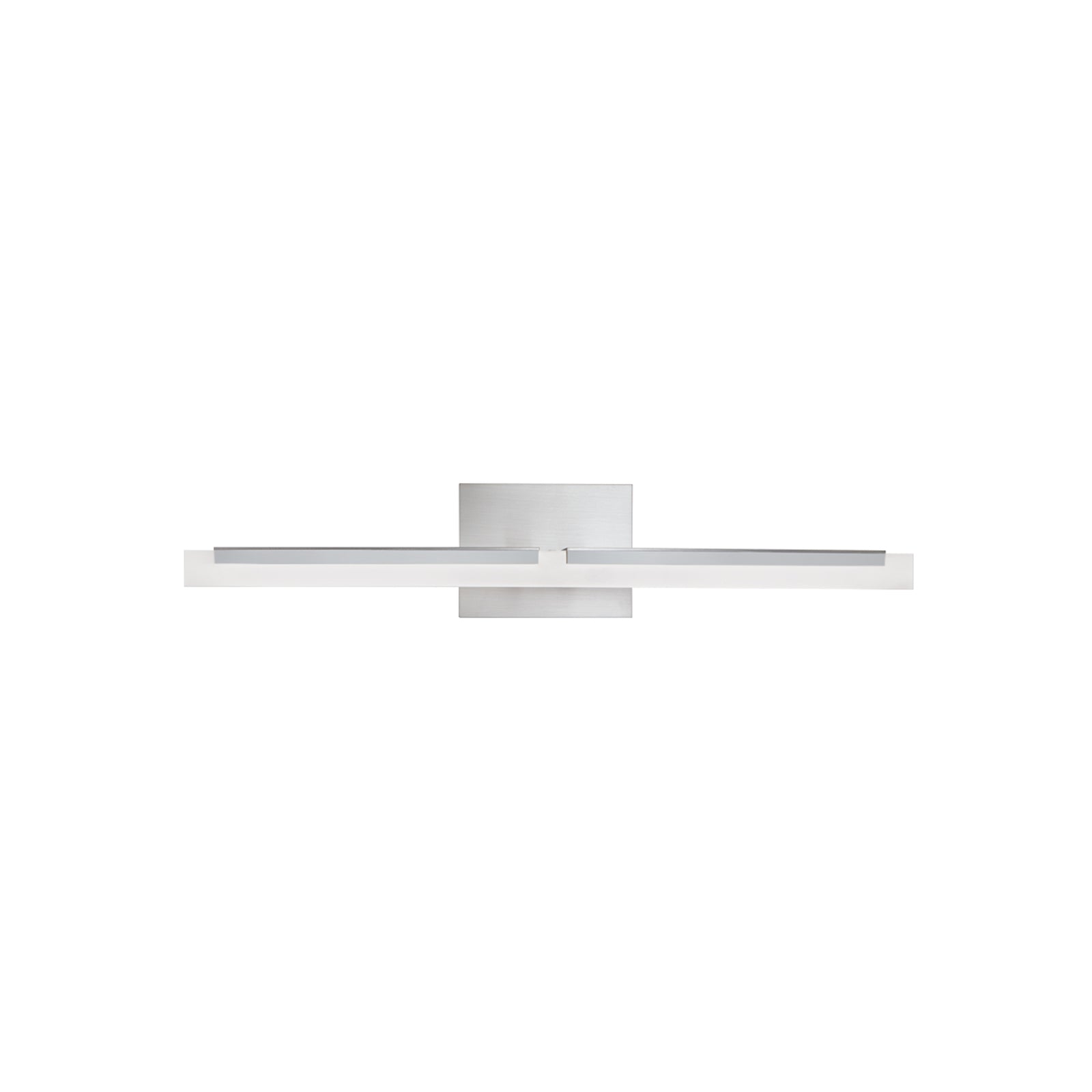 Double L Sconce 26'' Wide Integrated LED Vanity Light - Brushed Nickel
