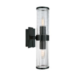 Stripe 15.25'' High 2-Light Sconce - Matte Black