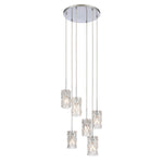 Forma de Crystal 17.5'' Wide 6-Light Pendant - Polished Chrome