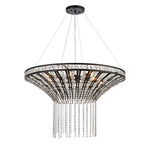 Fantania 36'' Wide 8-Light Chandelier - Matte Black