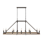 Harwell 56'' Wide 10-Light Linear Chandelier - Antique Millwood
