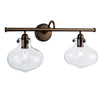 Clara 9'' Wide 2-Light Vanity Light - Architectural Bronze