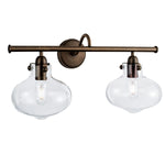 Clara 9'' Wide 2-Light Vanity Light - Architectural Bronze