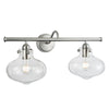 Clara 9'' Wide 2-Light Vanity Light - Brushed Nickel