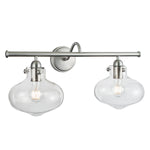 Clara 9'' Wide 2-Light Vanity Light - Brushed Nickel