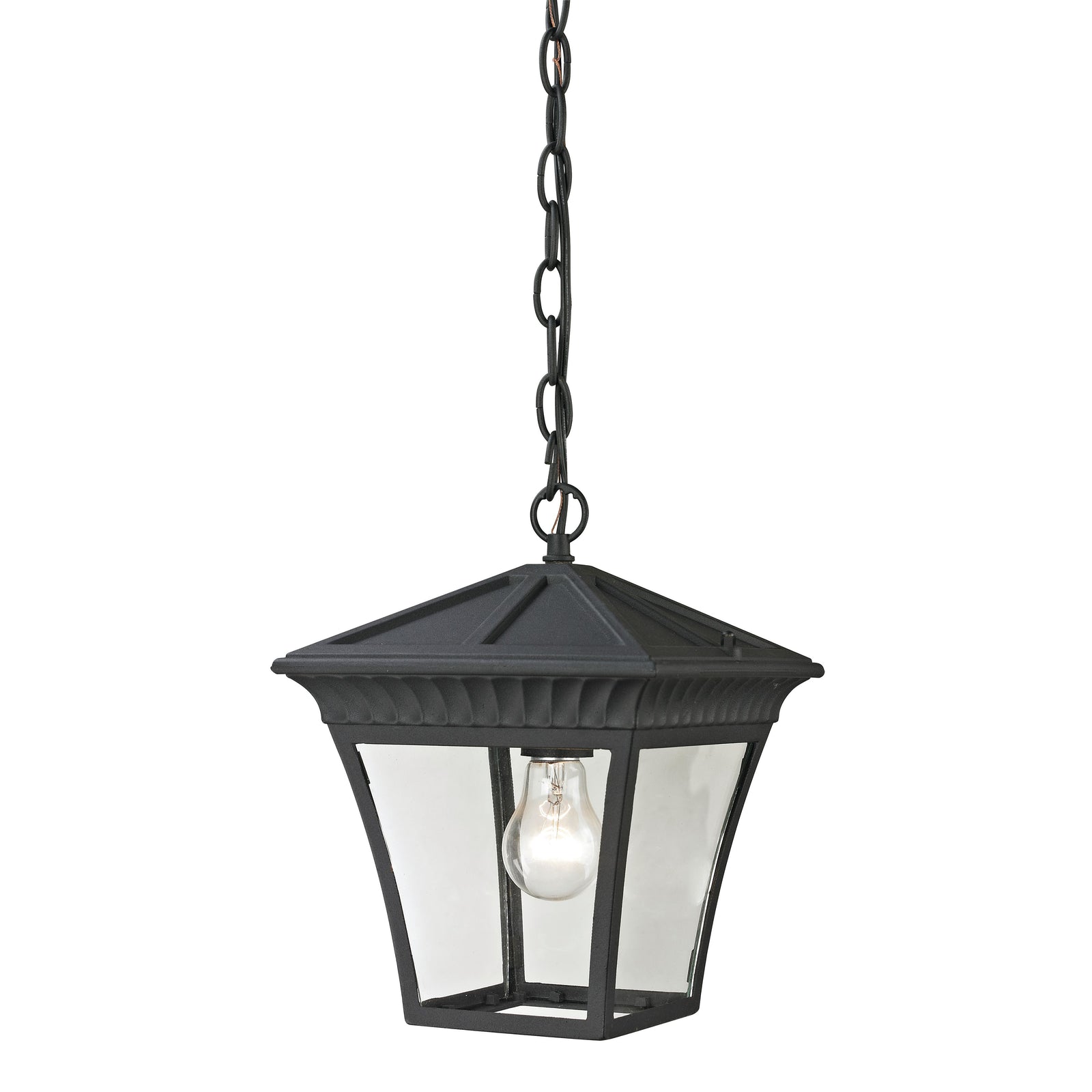 Ridgewood 9'' Wide 1-Light Outdoor Pendant - Matte Textured Black