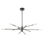 Light Streak 55.5'' Wide 10-Light Chandelier - Matte Black - Includes LED Bulb