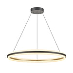 Light Ring 33'' Wide Integrated LED Pendant - Matte Black