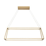 Minimalist 36'' Wide Integrated LED Linear Chandelier - Soft Gold