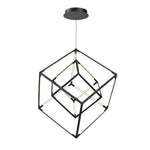 Cube Squared 17.75'' Wide Integrated LED Chandelier - Matte Black - Includes LED Bulb
